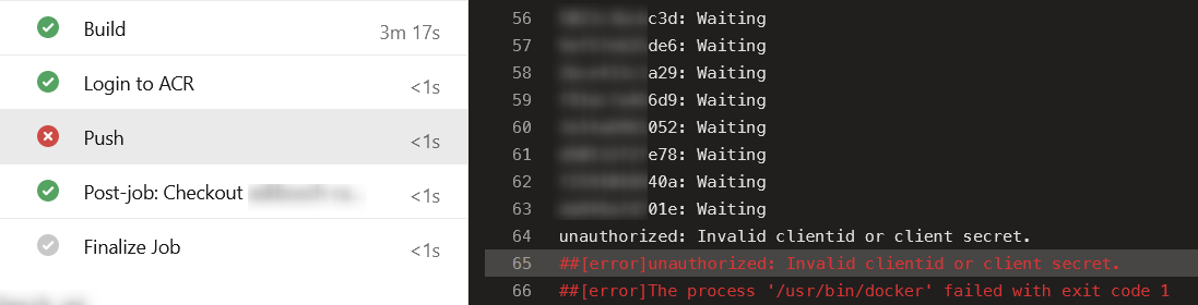 Docker push failed